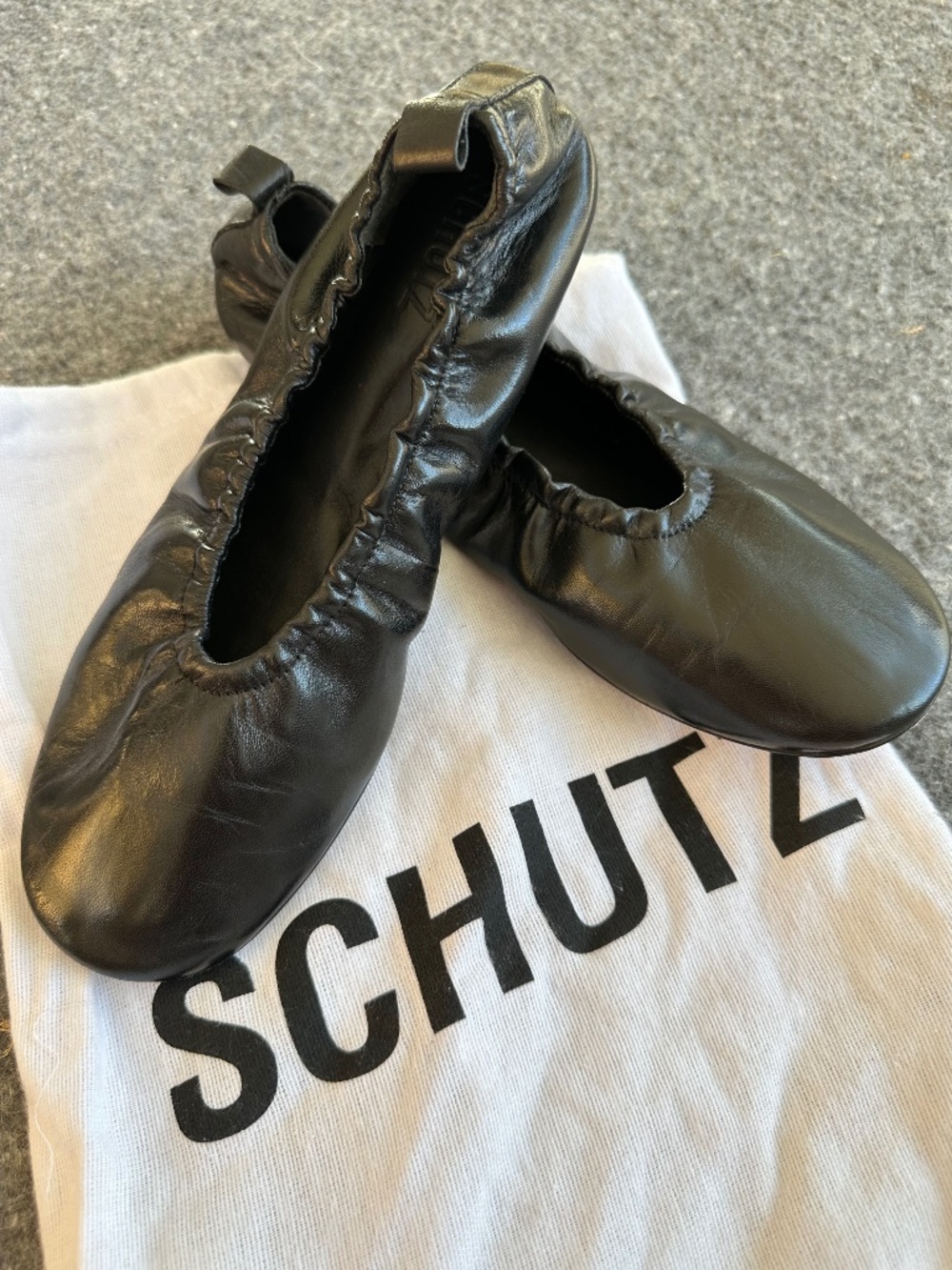 New Schutz Eudora Flat Leather Ballerinas Size 8.5 - Picture 3 of 6